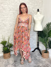 Heidi Twist Peach Floral Dress