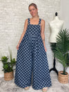 Fena Checker Wide-Leg Overall