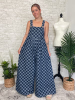 Fena Checker Wide-Leg Overall