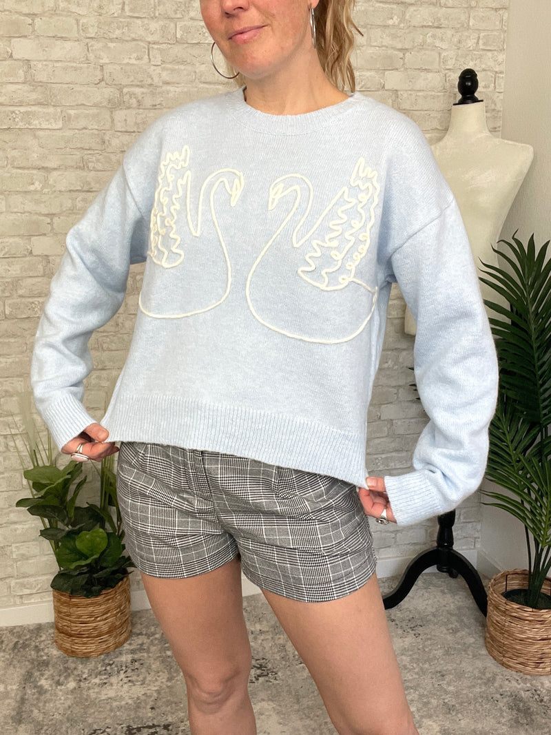 Deux Swan Sweater Blue
