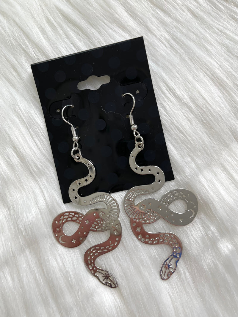 Serpent Slither Earring Silver