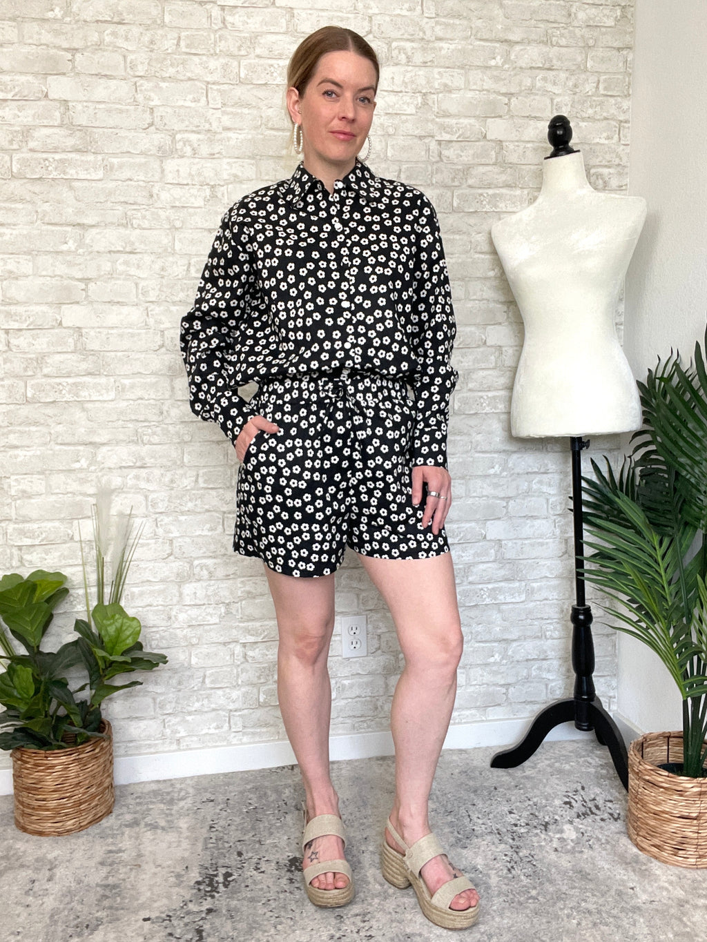 Turi Set Button Up Shorts