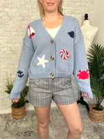 Out To Sea Cardigan Blue