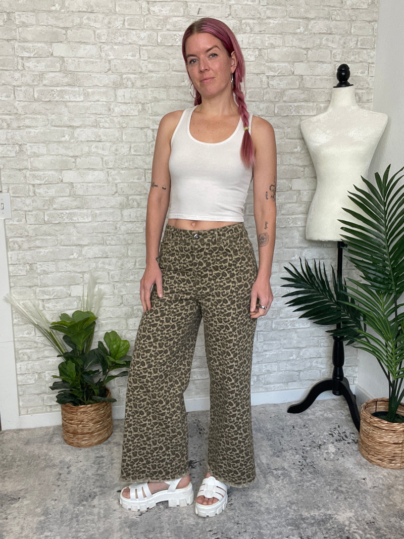 Vivienne Retro Cheetah Jeans Mocha