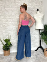Lucela Super Wide Leg Dark Denim