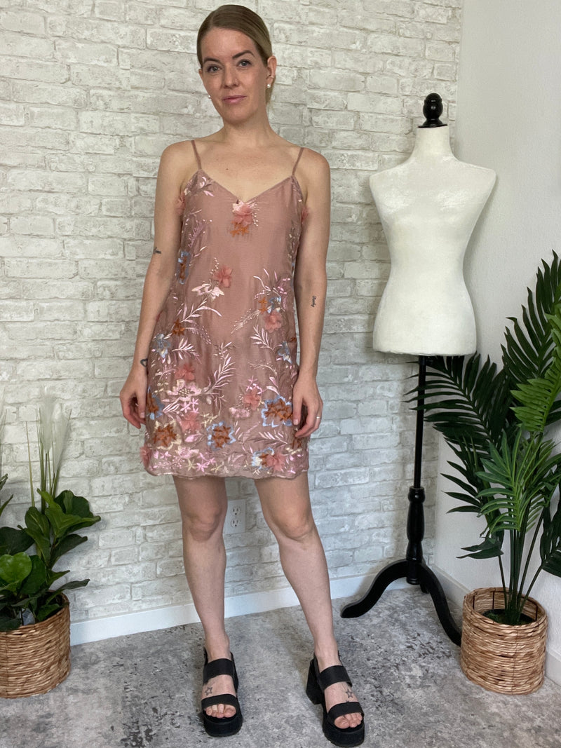 3D Golden Rose Dress