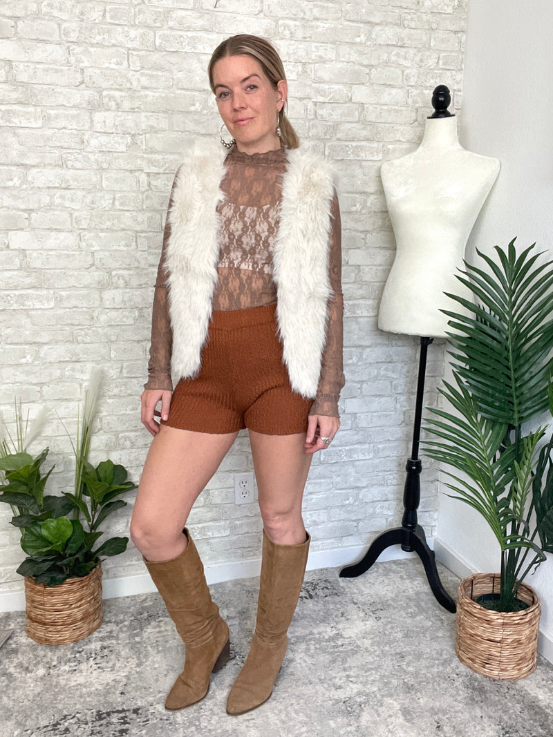 Rochelle Fuzzy Vest Cream