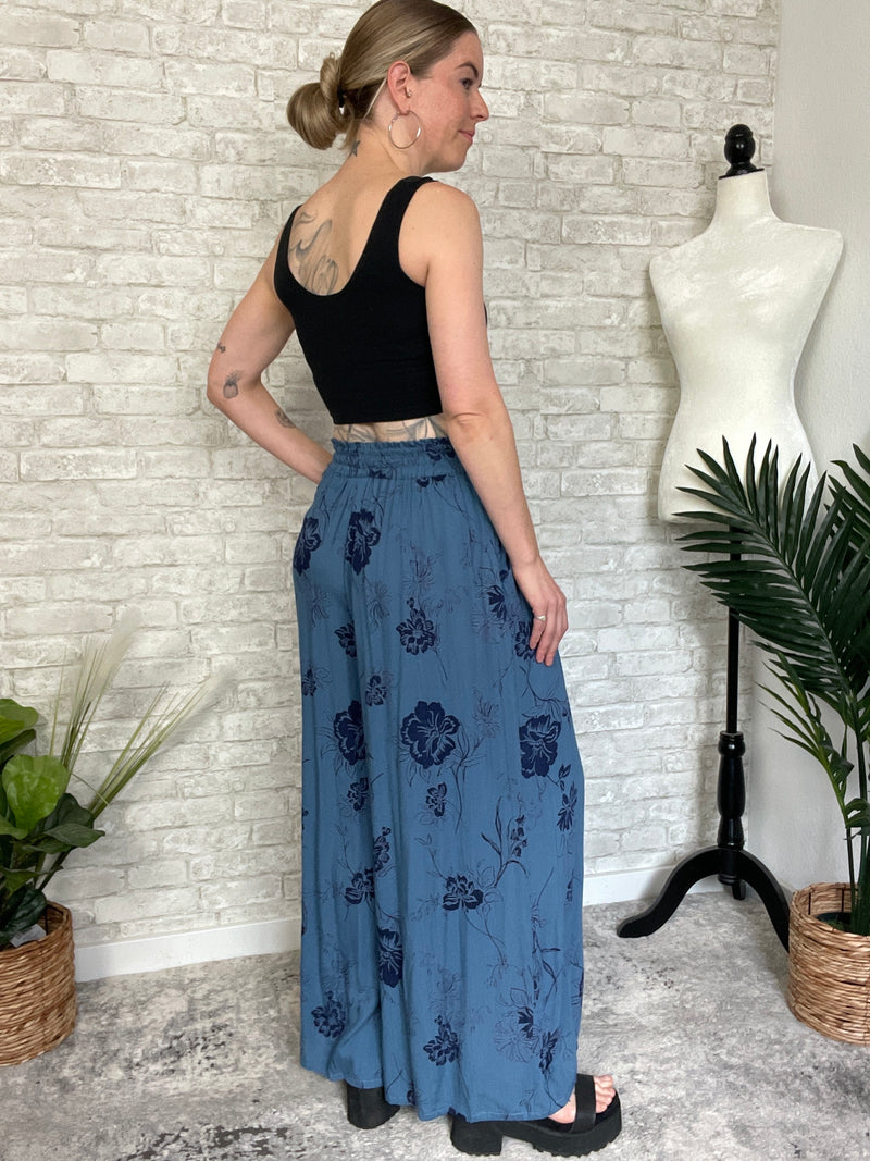 Lisbon Bella Blue Wide-Leg Pants