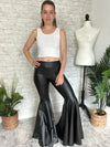 Morticia Extreme Flare Faux Leather Bottoms