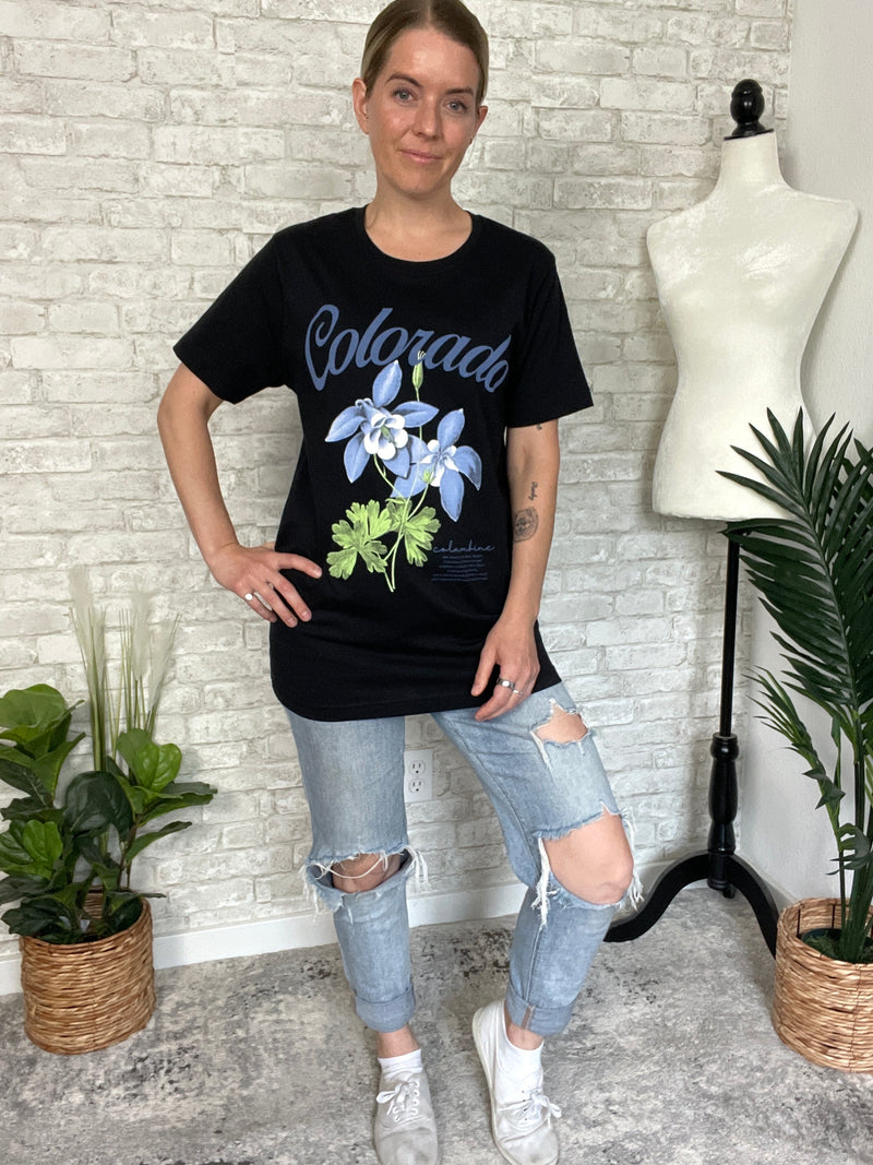 Colorado Columbine T-Shirt Black