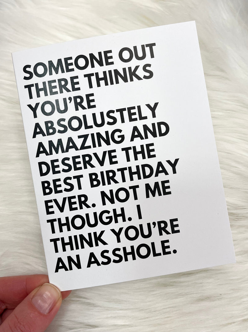 Rude Insult Birthday Card