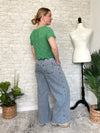 Druna Wide Leg Jeans W/ Tie