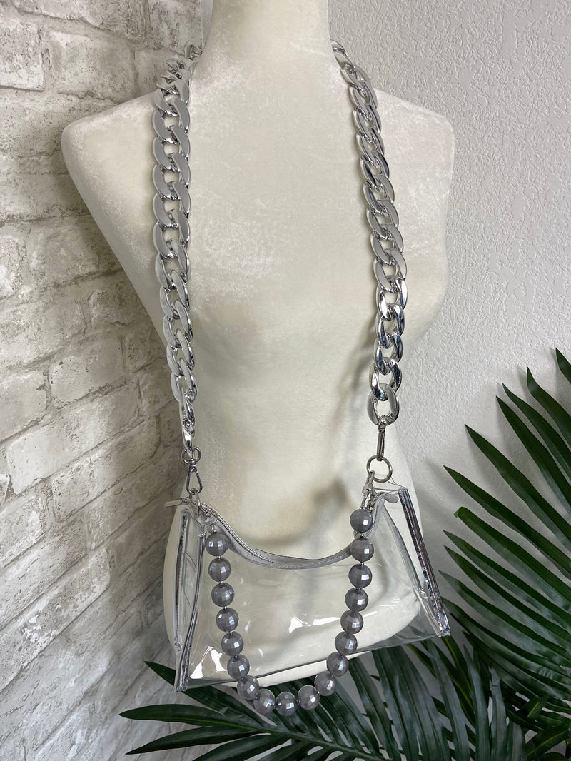 Festival Clear bag - Silver Disco