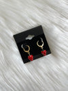 Strawberry Mini Gold Hoops