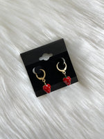 Strawberry Mini Gold Hoops