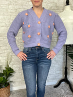 Lilac + Coral Floral Cardigan