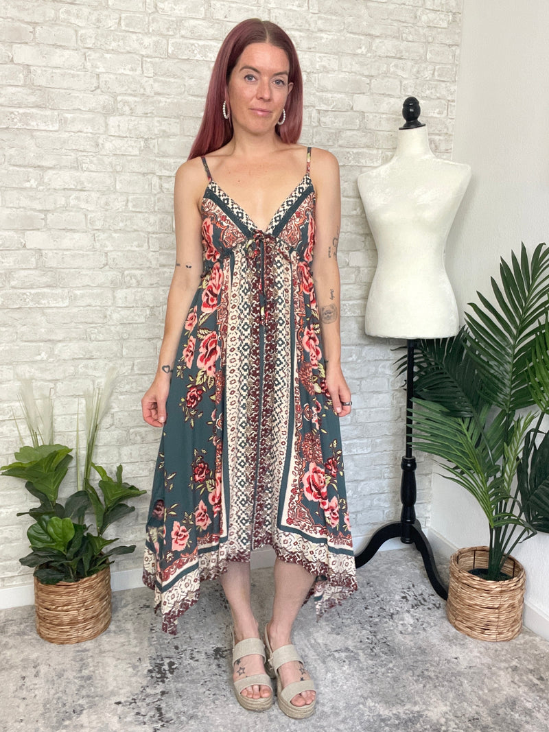 Penny Teal Hanky Dress
