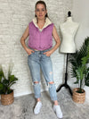 Paige Reversible Cropped Vest Lilac