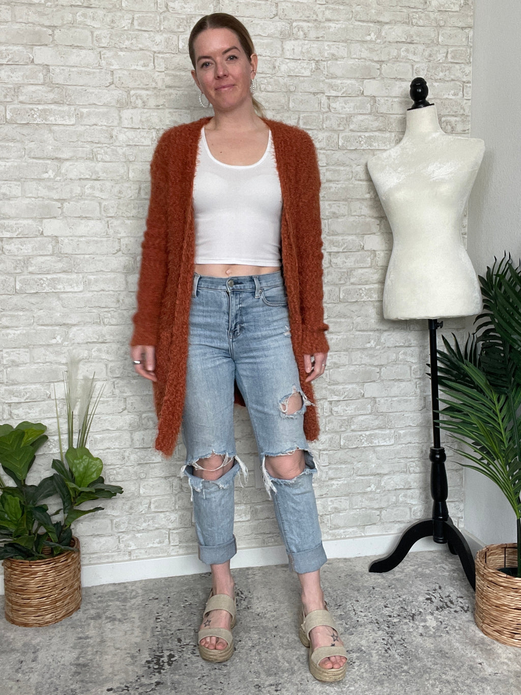 Rosetta Ginger Fuzzy Cardigan
