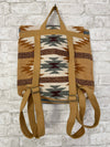 Tan, Camel + Teal Aztec Backpack