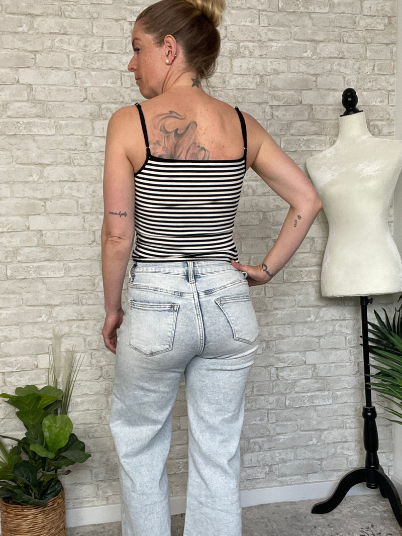 Josie B+W Stripe Bow Mini Tank