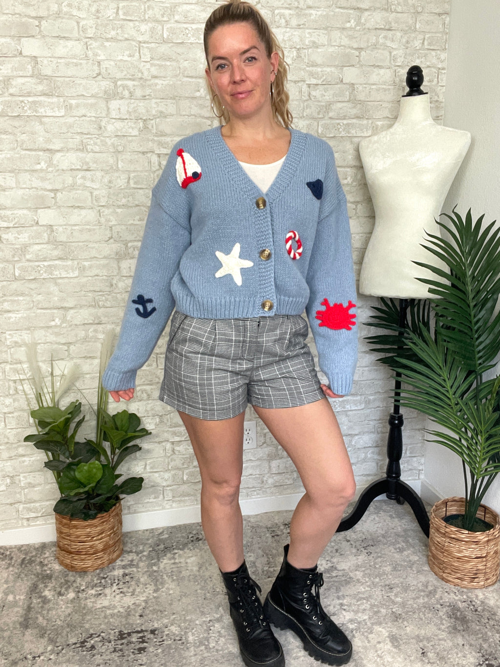 Out To Sea Cardigan Blue