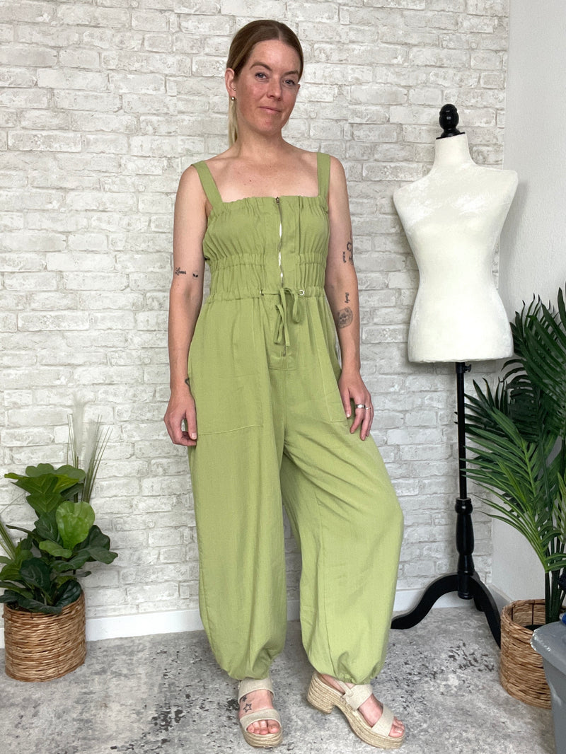 Quinn Pistachio Jumpsuit