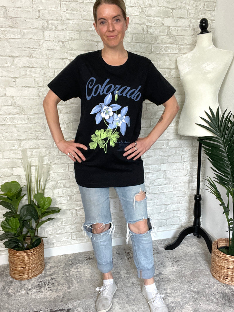 Colorado Columbine T-Shirt Black