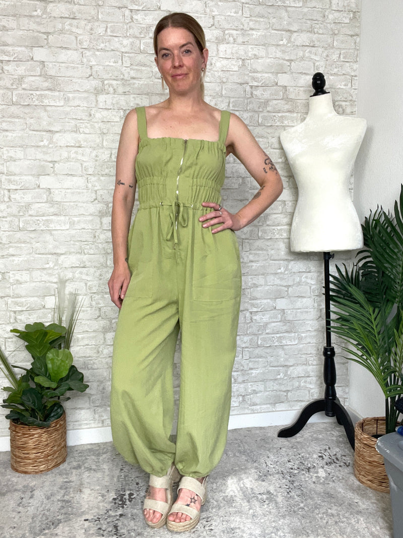 Quinn Pistachio Jumpsuit