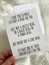 Fight A Bear For You Card