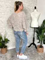 Rainbow Retro Swirl Knit Top