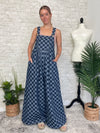 Fena Checker Wide-Leg Overall