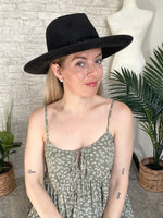 Noelle Wide Brim Hat Black