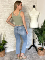 Sloane Distressed Micro-Flare Jeans