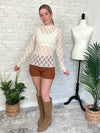 Ophelia Lace Fitted Top Cream