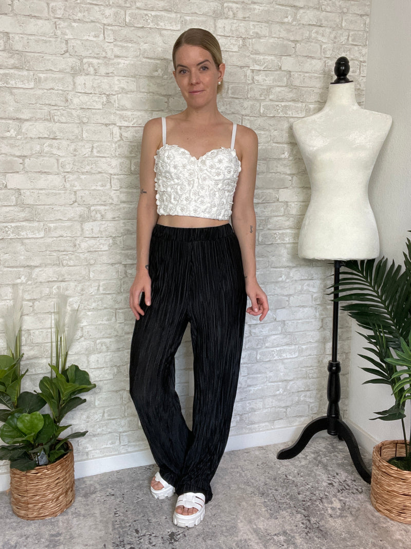 Julianna Pearl Floral Corset White