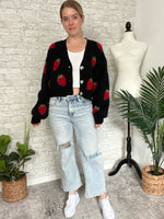 Summer Berry Cardigan Black