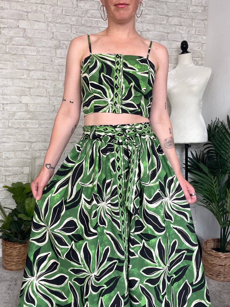 Vienne Green Skirt Set
