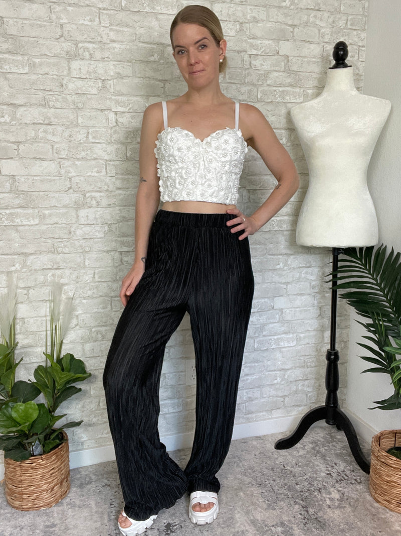 Julianna Pearl Floral Corset White