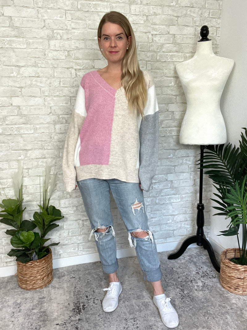 Cady Color Block Sweater