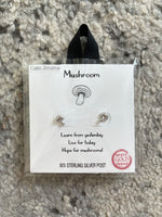 Mushroom Stud - Silver