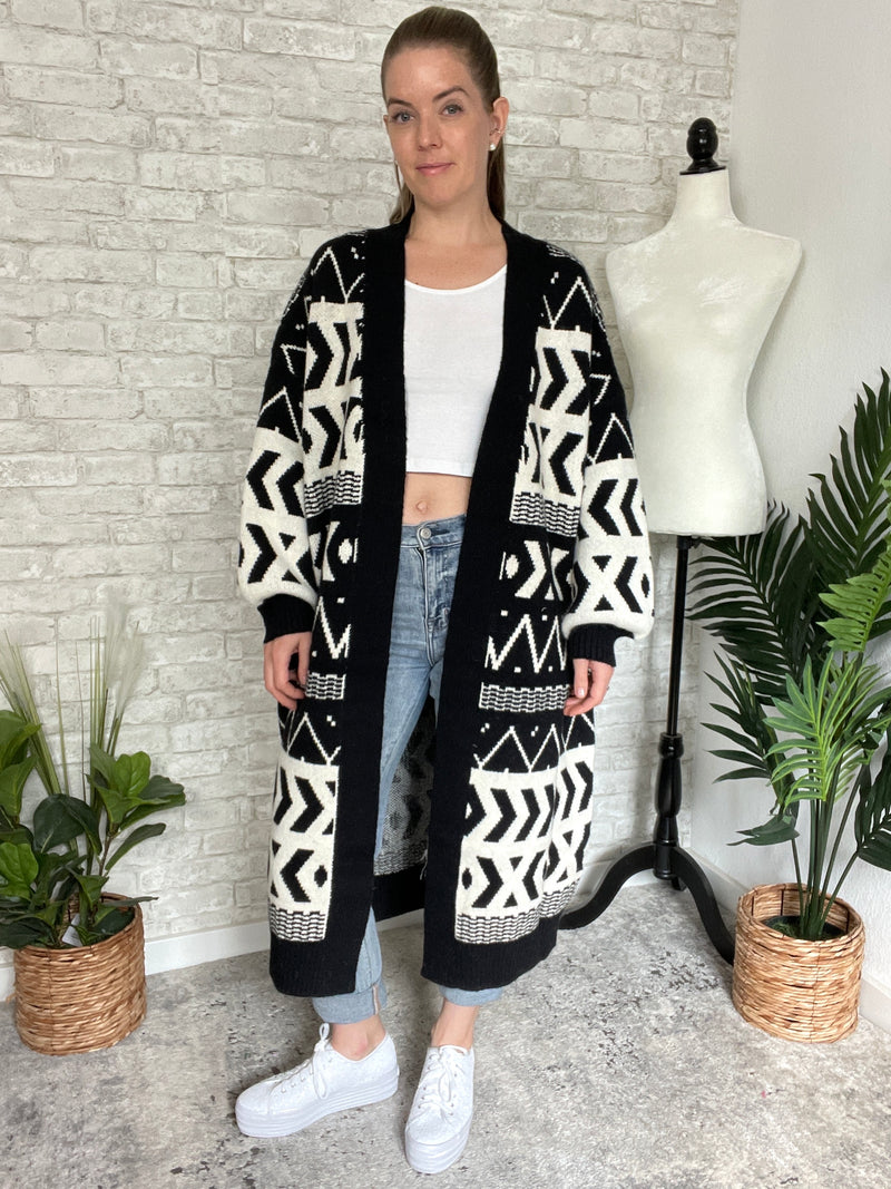 Jameson Black + White Cardigan Jacket