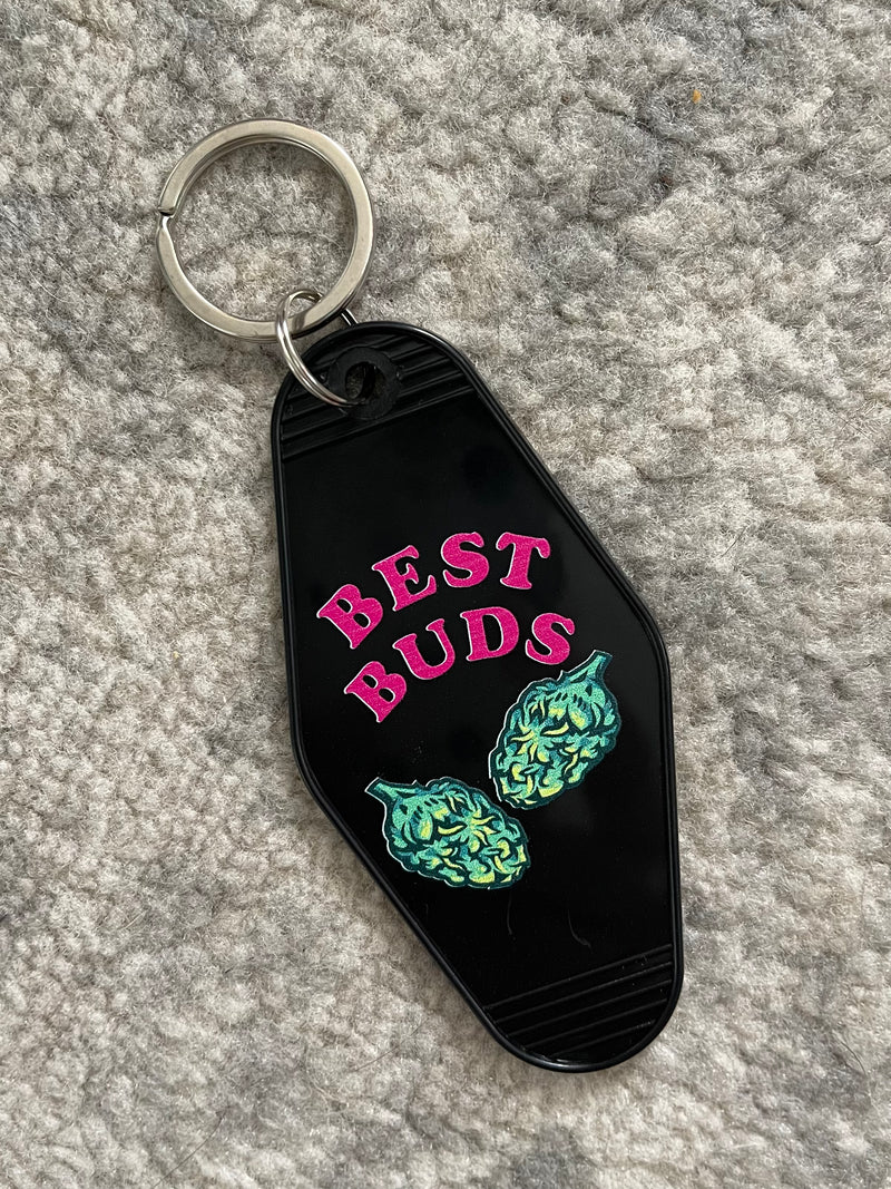 Best Buds Motel Keychain Black