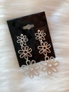 Petula Floral Dangle Earring Silver