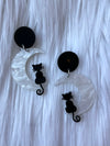 Cat On The Moon Earrings