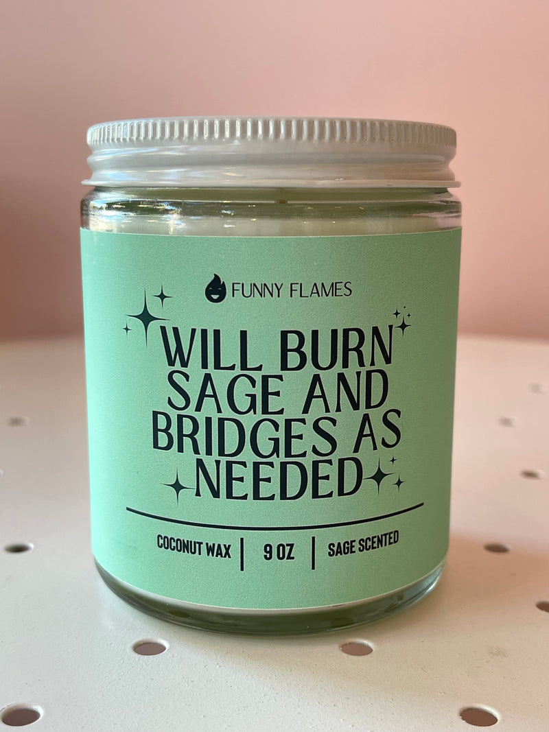 Will Burn Sage + Bridges Candle