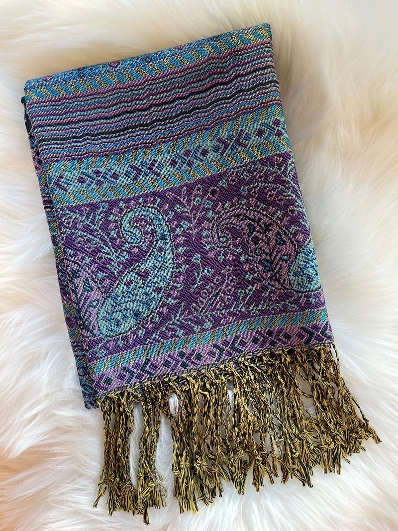 Authentic Pashmina - Purple/Indigo