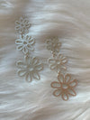 Petula Floral Dangle Earring Silver