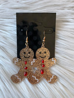 Sparkly Gingerbread Earring