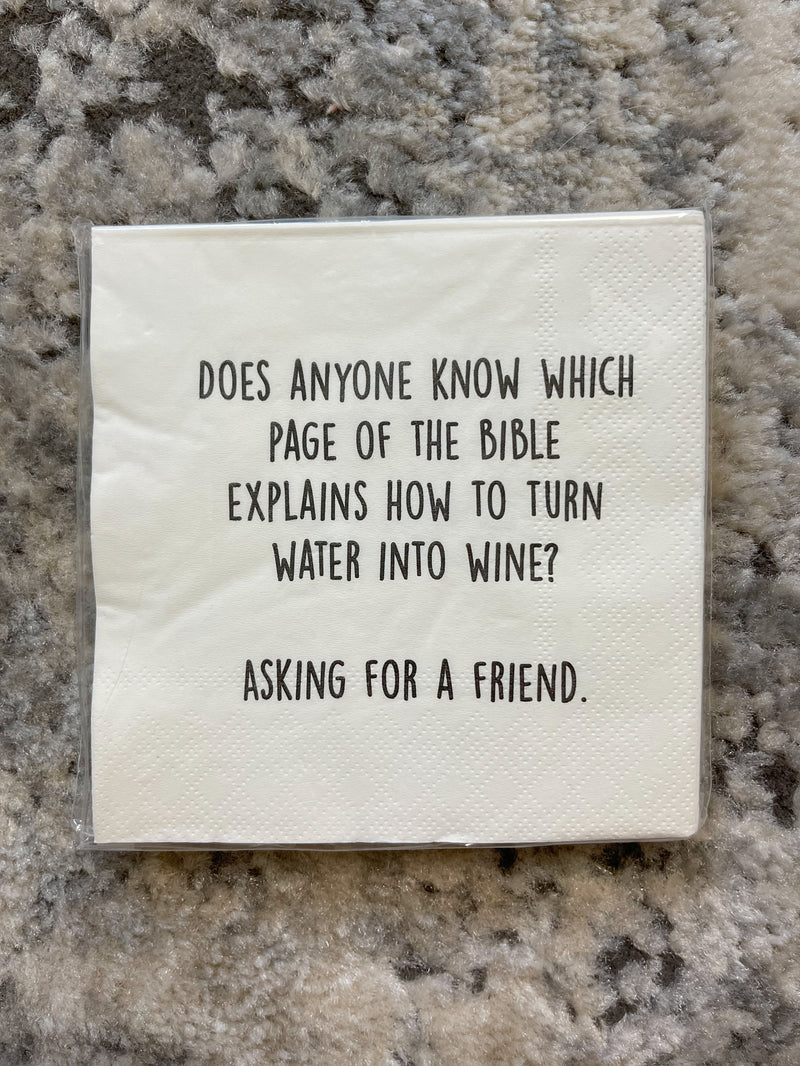 Water Into Wine Napkins